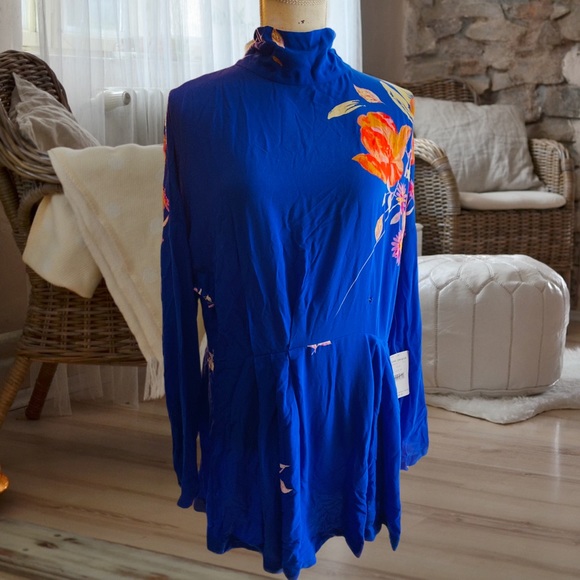 Free People Gemma Floral Tunic Dress, M - NWT - Picture 7 of 10